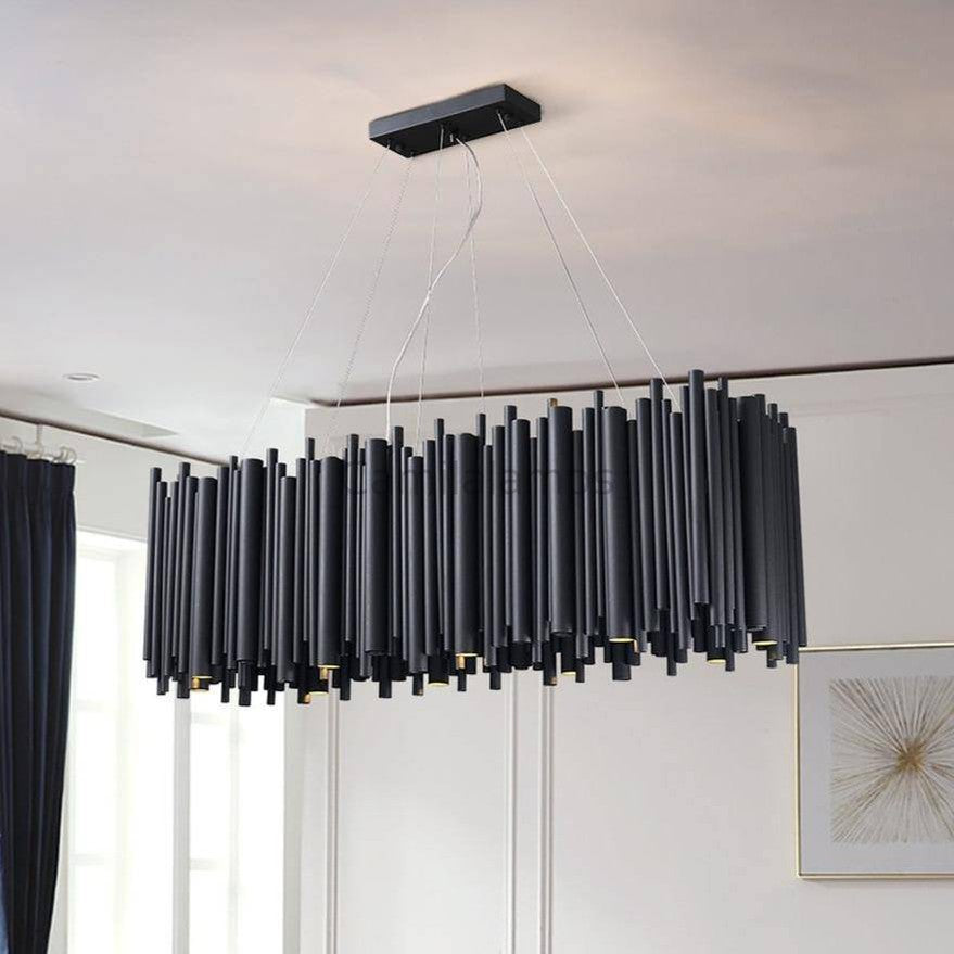 Emrys Rectangle Black Chandelier