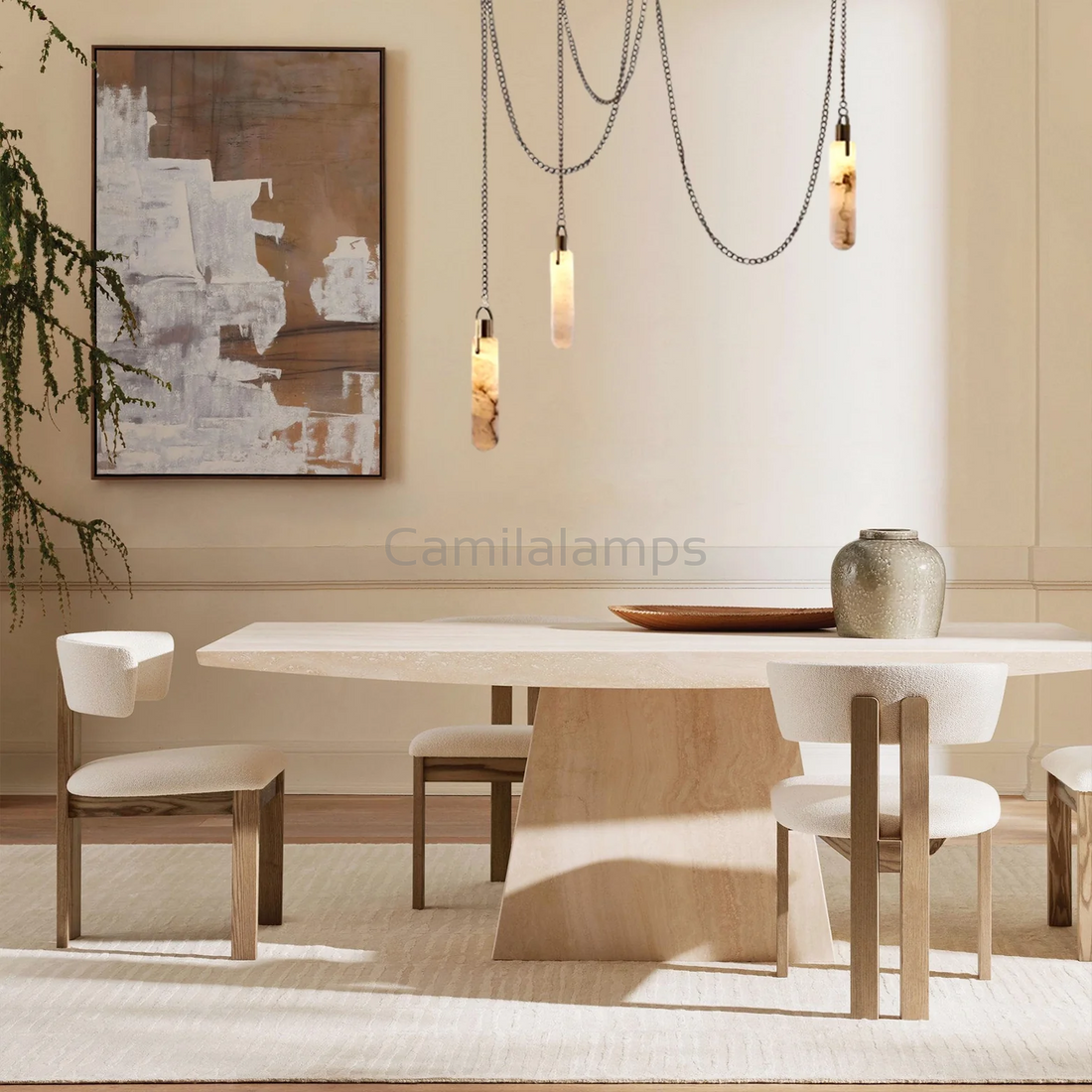 Alabaster Flint 1 Light LED Multi-Drop Pendant