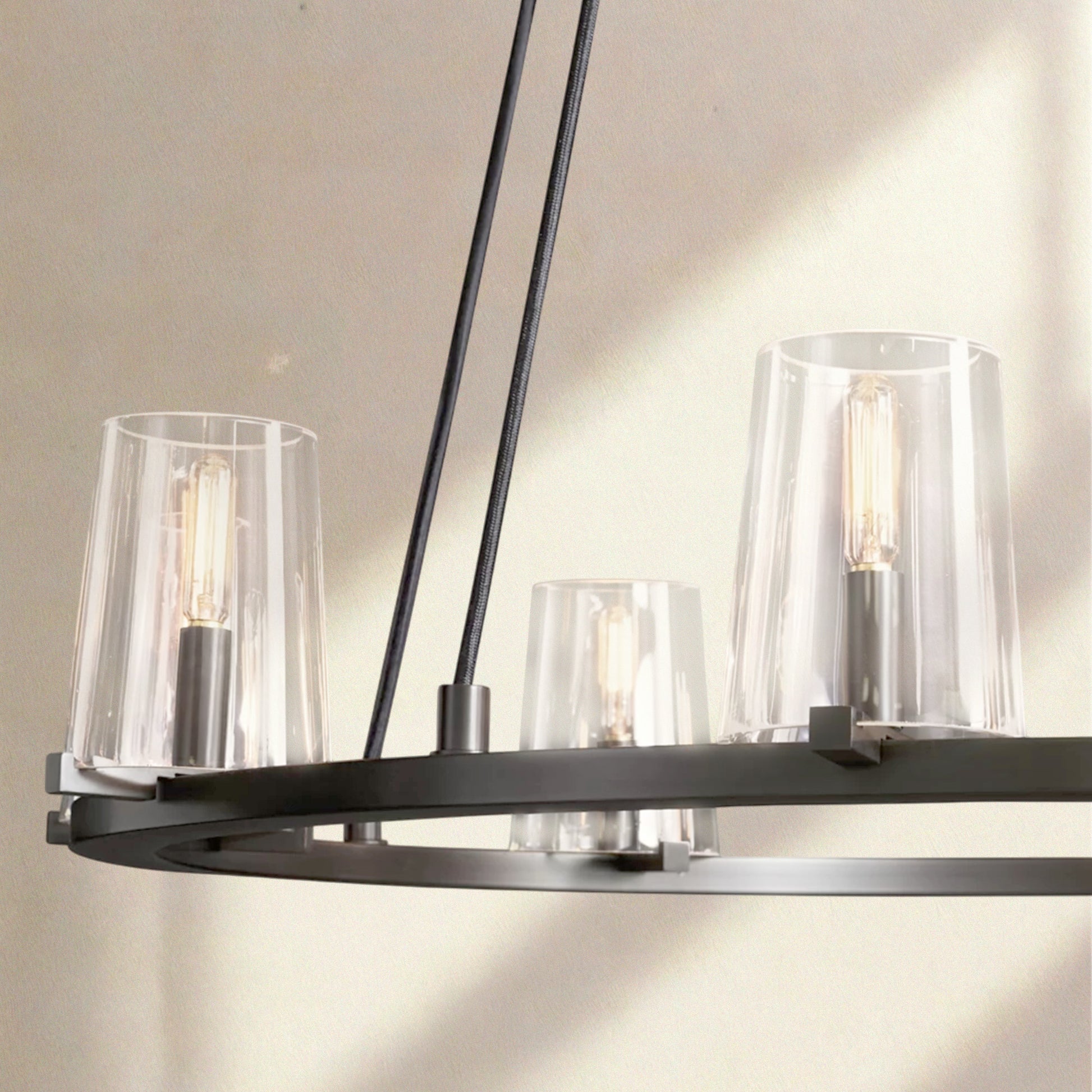 Pauillac Clear Glass Round Chandelier - Camilalamps - EDC-1