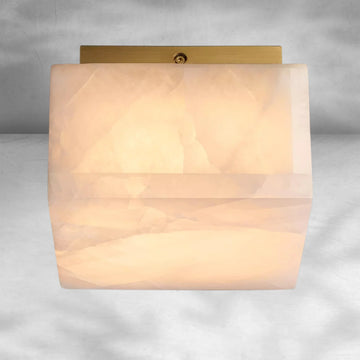 Rivaga Calcite Square Flushmount 6"10"14" - Camilalamps - CA-DE2023-C0712