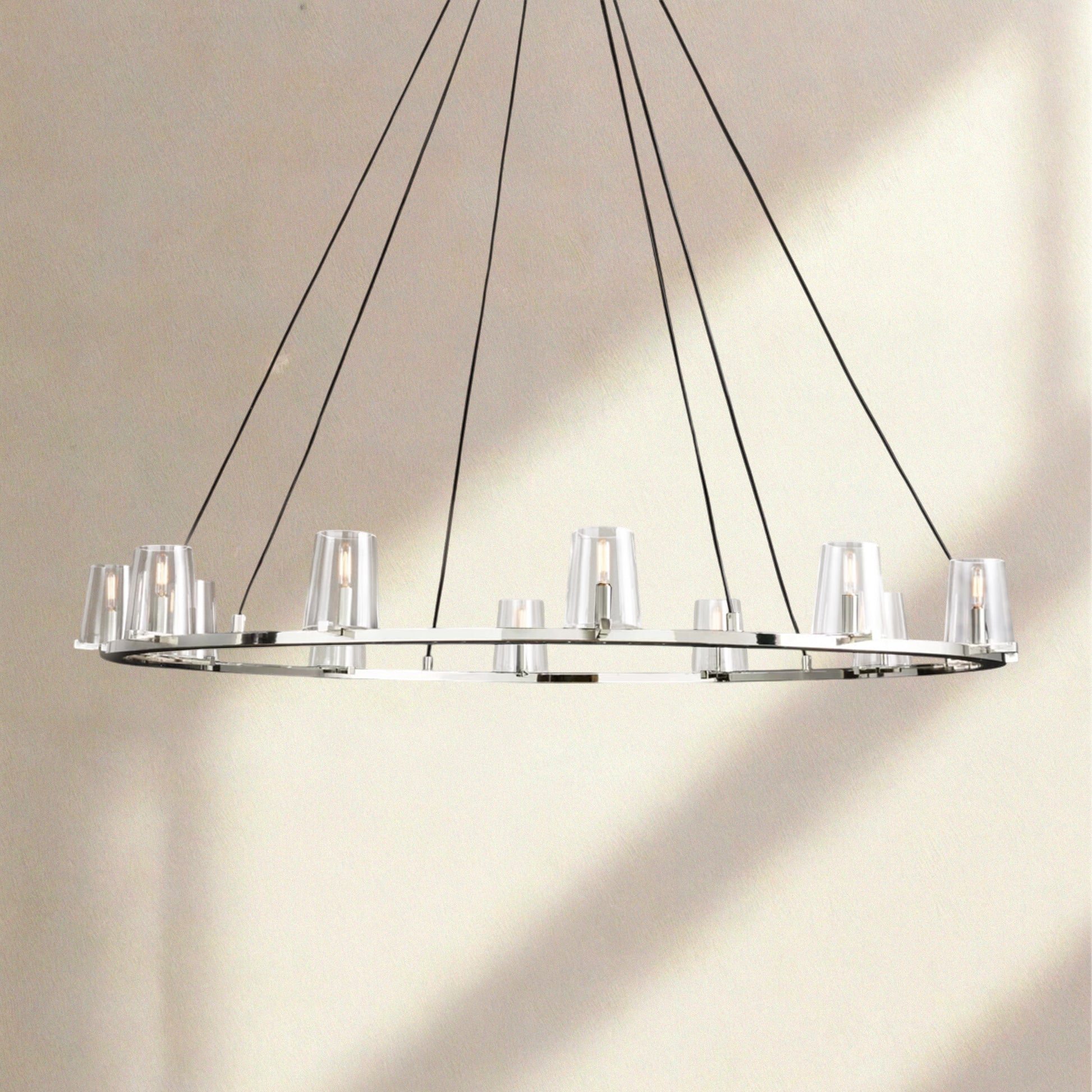 Pauillac Clear Glass Round Chandelier - Camilalamps - EDC-6