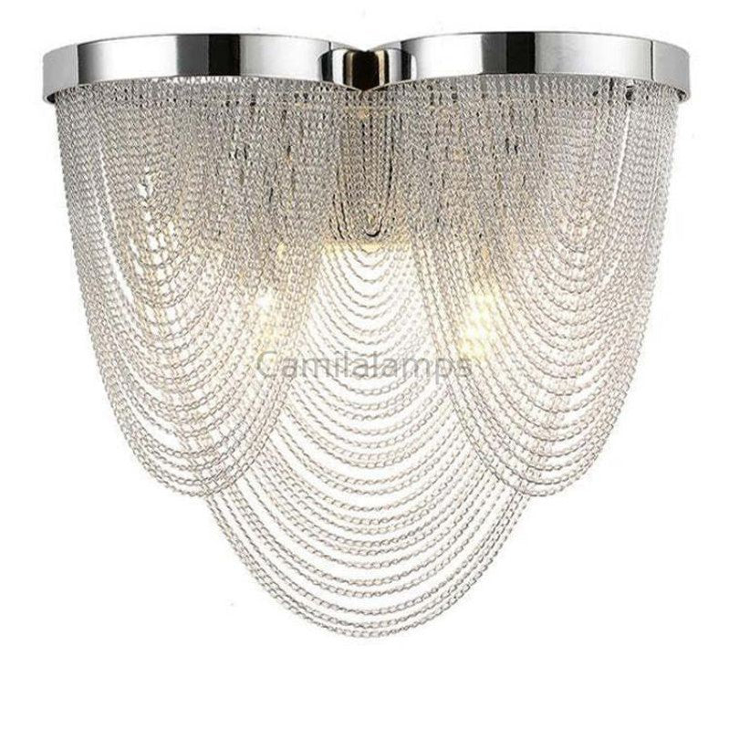 Aluminum Chain Tassel Wall Sconce - thebelacan