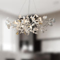 Silver Ginkgo Leaf Branch Chandelier – 59