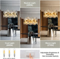 Luxury Gold 12 - Light Round K9 Crystal Chandelier for Living Spaces - Camilalamps - CA-B0CDKCCJ8P