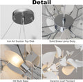 Gold Ceramic Leaf Chandelier 31.5