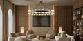 48 Inch Black Wagon Wheel Chandelier with Crystal Shade, 48 Lights, Modern Farmhouse Style, Ideal for Dining Room, Kitchen, Entryways - Camilalamps - B0DPJY8R54
