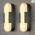 Alabaster Matte Black Wall Sconce Set 2 13.8