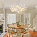 Gold Ceramic Leaf Chandelier 31.5
