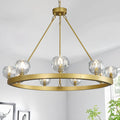 Gold Wagon Wheel Chandelier – 36