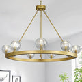 Gold Wagon Wheel Chandelier – 36