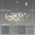 Silver Ginkgo Leaf Branch Chandelier – 59