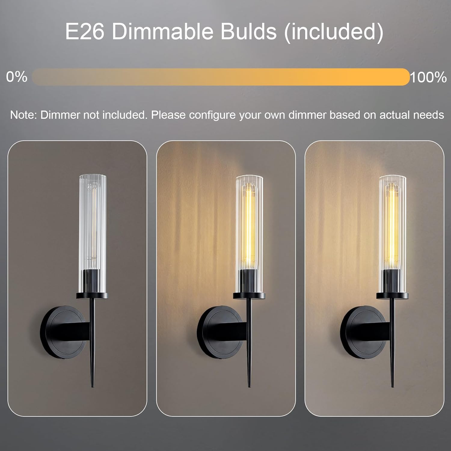 Elegant Black Water Ripple Wall Sconce Set – 2 Pack - Camilalamps - CA-B0CQN9TCRG