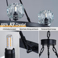 Black Wagon Wheel Crystal Chandelier 23 - Inch 6 - Light Farmhouse - Camilalamps - CA-B0F9KBWFBV