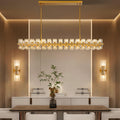 48 Inch Black Wagon Wheel Chandelier with Crystal Shade, 48 Lights, Modern Farmhouse Style, Ideal for Dining Room, Kitchen, Entryways - Camilalamps - B0DPJY8R54