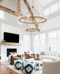 60 Inch Gold Chandelier, Wagon Wheel Chandelier with Glass Shade, 20 - Lights Large Round Modern Farmhouse High Ceiling Pendant Lighting Fixture for Dining Room, Living Room, Kitchen, Foyer - Camilalamps - B0CNRHR35D