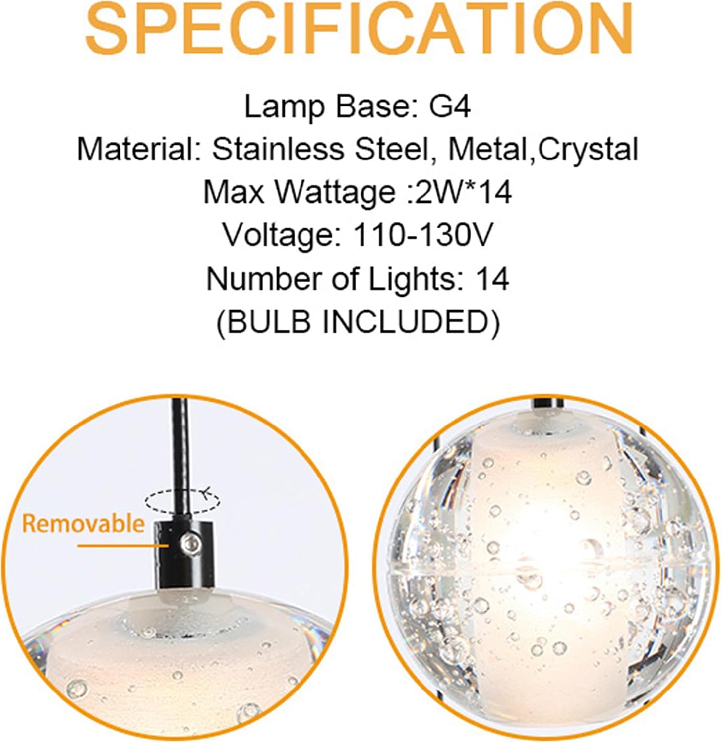 Elegant Gold Crystal 14 - Light Adjustable Staircase Chandelier for Modern Homes - Camilalamps - CA-B0D6BL5C88