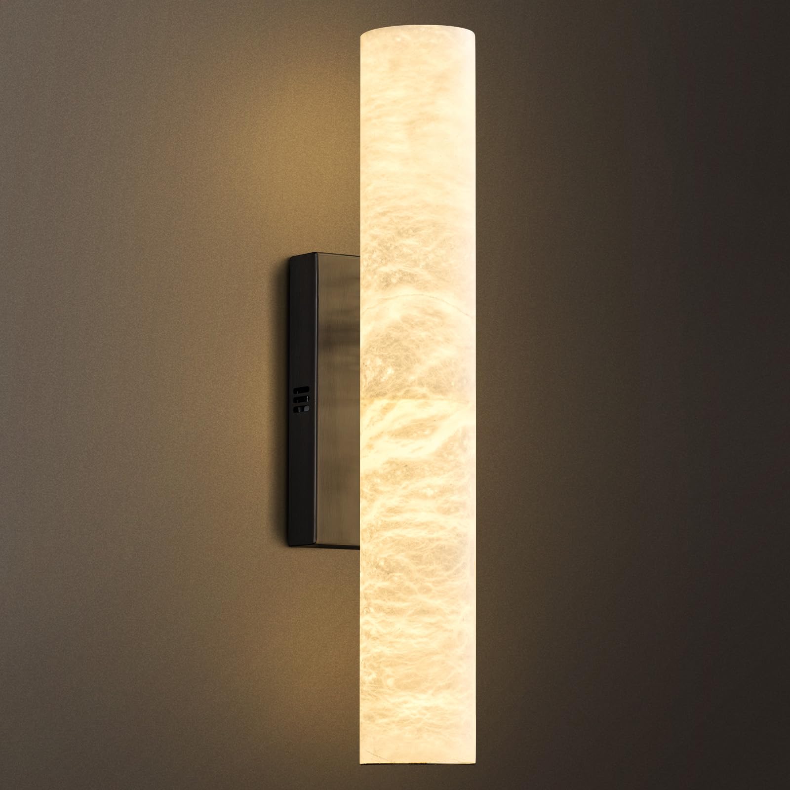 Wall Sconces, Alabaster Brass Wall Sconce, 20" Modern Gold Sconce Wall Lamp,Bathroom Wall Lights Vanity Light for Living Room, Bedroom, Hallway, Stairs