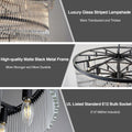 Luxurious 7‑Tier Black Glass Chandelier with 48 Lights - Camilalamps - CA-B0FNR1892X