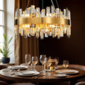 Luxury Gold 12 - Light Round K9 Crystal Chandelier for Living Spaces - Camilalamps - CA-B0CDKCCJ8P