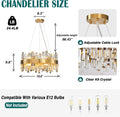 Modern Luxury Gold Round 12 - Light K9 Crystal Chandelier - Camilalamps - CA-B0CT8M6Y38