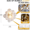 Gold Bubble Wall Sconce 16.9 Inch Modern Glass Light - Camilalamps - CA-B0FRMDDR9X