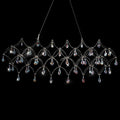 Large Silver Rectangle Crystal Chandelier 49.2