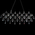 Large Silver Rectangle Crystal Chandelier 49.2
