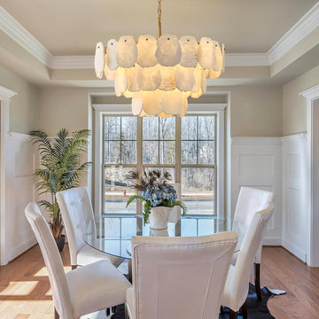 Luxury Alabaster Chandelier – 32" D, 15‑Bulb Natural Spanish Stone Light Fixture - Camilalamps - CA-B0FJG42QFJ