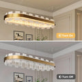 Luxury Adjustable Rectangle Alabaster Chandelier 37.4