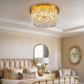 9 Light Modern Crystal Raindrop Chandelier Lighting Flush Mount - Camilalamps - CA-B0FQ4X9ZGR