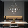 Silver Crystal Round Chandelier 23.6