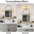19.7'' Wall Sconces Set of 2, Natural Alabaster Wall Light, Indoor Vanity Light Fixtures for Bathroom,Black Bedside Wall Lamp Perfect for Hallway, Living Room,Bedroom,Stairs(Gift Bulb) - Camilalamps - B0CHYF9LZM