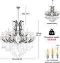 Black Large K9 Crystal Chandelier 18 - Lighting Maria Theresa Chandeliers Luxury Modern High Ceiling Candle Chandelier Pendant Light Fixture 41