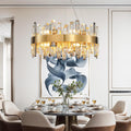 Luxury Gold 12 - Light Round K9 Crystal Chandelier for Living Spaces - Camilalamps - CA-B0CDKCCJ8P