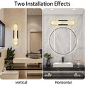 19.7'' Wall Sconces Set of 2, Natural Alabaster Wall Light, Indoor Vanity Light Fixtures for Bathroom,Black Bedside Wall Lamp Perfect for Hallway, Living Room,Bedroom,Stairs(Gift Bulb) - Camilalamps - B0CHYF9LZM
