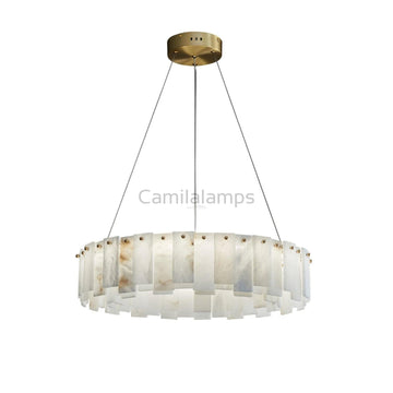 Celestial Alabaster Round/Square Chandelier