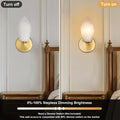 Gold Alabaster Marble Wall Sconce for Modern Living Spaces - Camilalamps - CA-B0FJRFBNMC