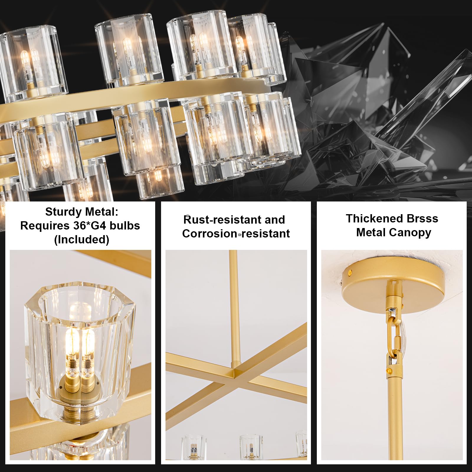 48 Inch Black Wagon Wheel Chandelier with Crystal Shade, 48 Lights, Modern Farmhouse Style, Ideal for Dining Room, Kitchen, Entryways - Camilalamps - B0DPJY8R54