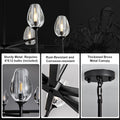 Modern Black Crystal Chandelier 6 Lights 42in Round K9 Tulip Pendant - Camilalamps - CA-B0DD44R37T