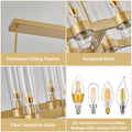 60 Inch Gold Chandelier, Wagon Wheel Chandelier with Glass Shade, 20 - Lights Large Round Modern Farmhouse High Ceiling Pendant Lighting Fixture for Dining Room, Living Room, Kitchen, Foyer - Camilalamps - B0CNRHR35D