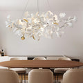Silver Ginkgo Leaf Branch Chandelier – 59