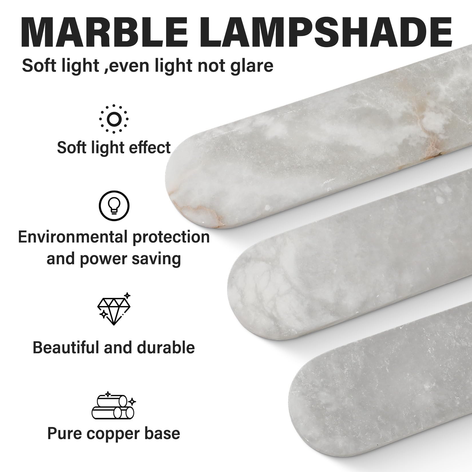 19.7'' Wall Sconces Set of 2, Natural Alabaster Wall Light, Indoor Vanity Light Fixtures for Bathroom,Black Bedside Wall Lamp Perfect for Hallway, Living Room,Bedroom,Stairs(Gift Bulb) - Camilalamps - B0CHYF9LZM