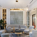 Elegant Spanish Alabaster Round Chandelier 31.5