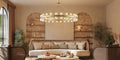 48 Inch Black Wagon Wheel Chandelier with Crystal Shade, 48 Lights, Modern Farmhouse Style, Ideal for Dining Room, Kitchen, Entryways - Camilalamps - B0DPJY8R54