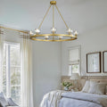 Gold Wagon Wheel Chandelier – 36