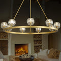 Gold Wagon Wheel Chandelier – 36