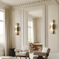 19.7'' Wall Sconces Set of 2, Natural Alabaster Wall Light, Indoor Vanity Light Fixtures for Bathroom,Black Bedside Wall Lamp Perfect for Hallway, Living Room,Bedroom,Stairs(Gift Bulb) - Camilalamps - B0CHYF9LZM