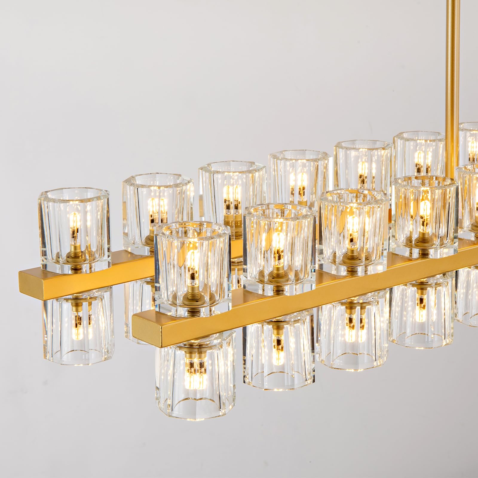 48 Inch Black Wagon Wheel Chandelier with Crystal Shade, 48 Lights, Modern Farmhouse Style, Ideal for Dining Room, Kitchen, Entryways - Camilalamps - B0DPJY8R54
