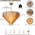 41 - Inch Amber Glass Large Modern Chandelier with 18 Lights - Camilalamps - CA-B0FPM873C1