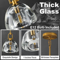 7 - inch Glass Brass Pendant Light with Adjustable Height – 2 Pack - Camilalamps - CA-B0FHV9CDJX